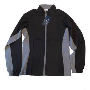 Wire2Wire Women's Full-Zip Fastpitch Softball Jacket-Black and Gray- Medium-NEW